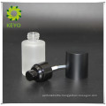 30ml glass pump square oil press sprayer bottle with jar for cosmetic packing